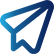 An Air Mail Icon in Blue on a Transparent Background